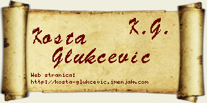 Kosta Glukčević vizit kartica